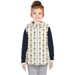 Black And Grey Arrows Kids  Hooded Puffer Vest by ConteMonfrey