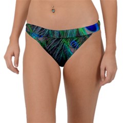 Beautiful Peacock Feathers Band Bikini Bottom by Ravend