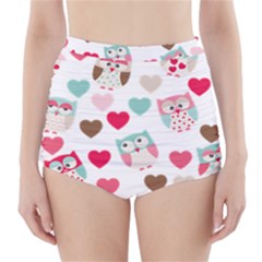 Lovely Owls High-waisted Bikini Bottoms by ConteMonfrey