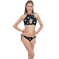 Illustration Cosmos Cosmo Rocket Spaceship -ufo Cross Front Halter Bikini Set by danenraven