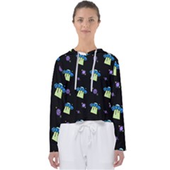 Illustration Cosmos Cosmo Rocket Spaceship Ufo Women s Slouchy Sweat by danenraven