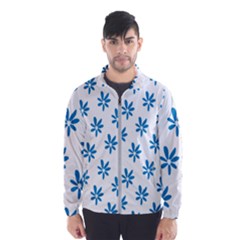 Little Blue Daisies  Men s Windbreaker by ConteMonfrey