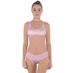 Pink Wood  Criss Cross Bikini Set by ConteMonfrey