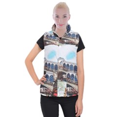 Lovely Gondola Ride - Venetian Bridge Women s Button Up Vest by ConteMonfrey