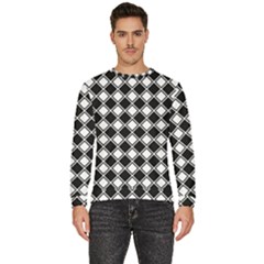 Square Diagonal Pattern Seamless Men s Fleece Sweatshirt by Ravend