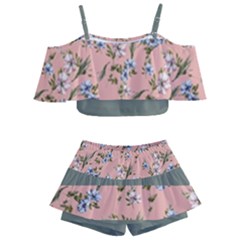 Flower Peach Blossom Kids  Off Shoulder Skirt Bikini by flowerland