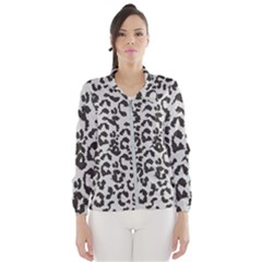 Leopard Print Gray Theme Women s Windbreaker by ConteMonfreyShop