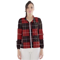 Modern Red Plaids Women s Windbreaker by ConteMonfrey