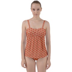 Cute Pumpkin Small Twist Front Tankini Set by ConteMonfrey