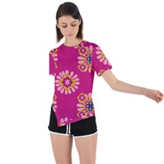 Morroco Asymmetrical Short Sleeve Sports Tee by nateshop