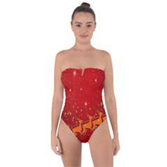 Santa Tie Back One Piece Swimsuit by nateshop