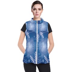 Snowflakes Women s Puffer Vest by nateshop