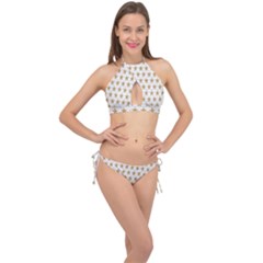 Stars-3 Cross Front Halter Bikini Set by nateshop