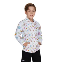 Easter Bunny Pattern Hare Kids  Windbreaker by Ravend