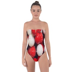 Beads Tie Back One Piece Swimsuit