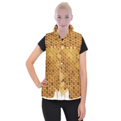 Honey Nature Bee Cute Wax Beeswax Women s Button Up Vest by danenraven