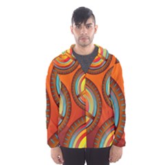 Shield Background Texture Pattern Men s Hooded Windbreaker by Wegoenart