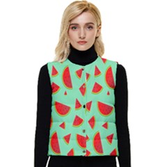 Fruit5 Women s Short Button Up Puffer Vest by nateshop