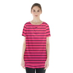 Colors,lines Skirt Hem Sports Top by nateshop