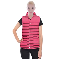 Colors,lines Women s Button Up Vest by nateshop