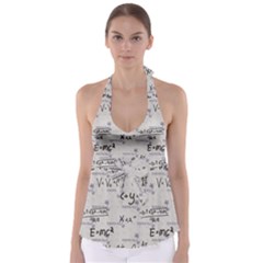 Pattern Wallpaper Math Formula Albert Einstein Babydoll Tankini Top