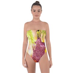 Christmas Decoration Star Tie Back One Piece Swimsuit by artworkshop