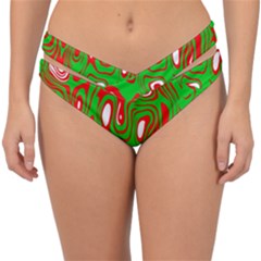 Red-green Double Strap Halter Bikini Bottom by nateshop