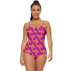 Retro-pattern Retro Full Coverage Swimsuit by nateshop