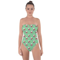 Christmas-santaclaus Tie Back One Piece Swimsuit by nateshop