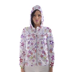 Christmasstars-004 Women s Hooded Windbreaker by nateshop