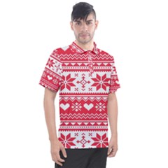 Nordic-seamless-knitted-christmas-pattern-vector Men s Polo Tee by nateshop