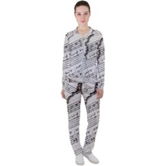 Music Notes Note Music Melody Sound Pattern Casual Jacket And Pants Set by Ravend