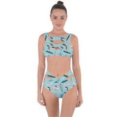 Beach-surfing-surfers-with-surfboards-surfer-rides-wave-summer-outdoors-surfboards-seamless-pattern- Bandaged Up Bikini Set 