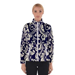 Blue Floral Tribal Women s Bomber Jacket by ConteMonfrey