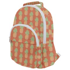 Pineapple Orange Pastel Rounded Multi Pocket Backpack by ConteMonfrey
