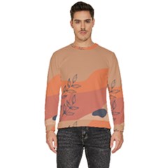 Orange Pattern Men s Fleece Sweatshirt by designsbymallika