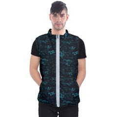 Music Pattern Music Note Doodle Men s Puffer Vest by Ravend