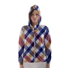 Hot Colors Plaid  Women s Hooded Windbreaker by ConteMonfrey