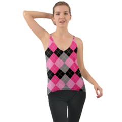 Seamless Argyle Pattern Chiffon Cami by Wegoenart