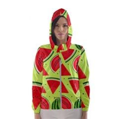 Pastel Watermelon   Women s Hooded Windbreaker by ConteMonfrey