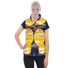 Background Abstract Horizon Women s Button Up Vest by Ravend