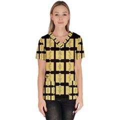 Stay Cool With Bloom In Decorative Women s V-neck Scrub Top by pepitasart