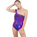 Galaxy Now Frilly One Shoulder Swimsuit View1