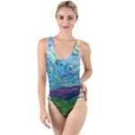 A Very Very Starry Night High Leg Strappy Swimsuit