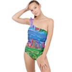 Our Town My Town Frilly One Shoulder Swimsuit