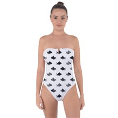 Cute Small Sharks   Tie Back One Piece Swimsuit by ConteMonfrey