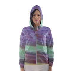 Gradient Blue Green Women s Hooded Windbreaker by ConteMonfrey