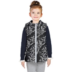 Skeletal Fractals Kids  Hooded Puffer Vest by MRNStudios