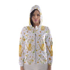 Easter Garden   Women s Hooded Windbreaker by ConteMonfrey