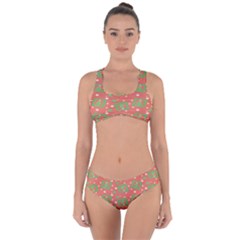 Christmas Textur Criss Cross Bikini Set by artworkshop